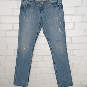 Aeropostale Bayla Skinny Distressed Jeans Size 9/10 Long